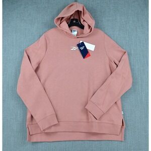 Reebok Sweatshirt Hoodie Women's L Doorbuster Training Pink Long Sleeve NWT